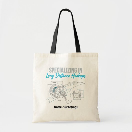 Specializing in Long Distance Hookups Funny Tech Tote Bag (Voorkant)
