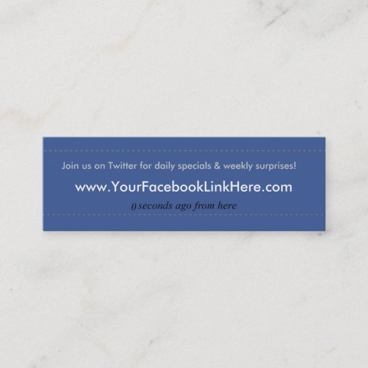 *Specials de carte de visite de profil de Facebook (Devant)