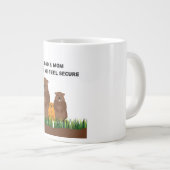 Specialty Mug : Dad & Mom make me feel secured. Extra Grote Beker (Voorkant rechts)