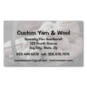 Specialty Yarn Needlecraft Custom Wool Shop Magnetisch Visitekaartje