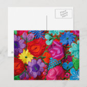 Specificatie van de traditionele borduurbloementee briefkaart (Voorkant / Achterkant)