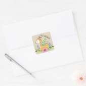 Specificaties kleine dezer aangepaste tekst vierkante sticker (Envelop)