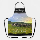 Speckle Park vee onder regendouche, zonsondergang Schort (Voorkant)