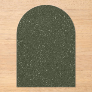 Speckled Moss Green Acryl Uitnodiging – Aanpassen Uitnodigingen