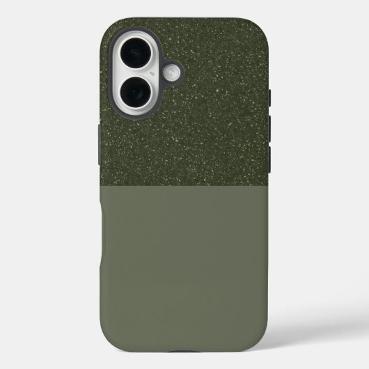 Speckled Moss Green iPhone 16 Coque - personnalisa (Verso)