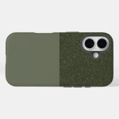Speckled Moss Green iPhone 16 Coque - personnalisa (Verso (horizontal))