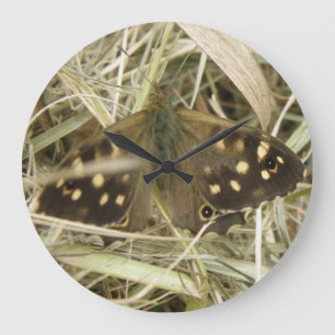 Speckled Wood Butterfly Wall Clock Grote Klok