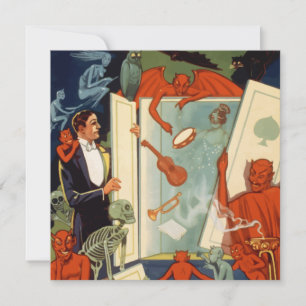 Spectacle de magie du grand magicien vintage Carte