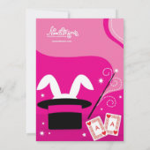 Spectacle magique de filles Invitations à la fête  (Dos)