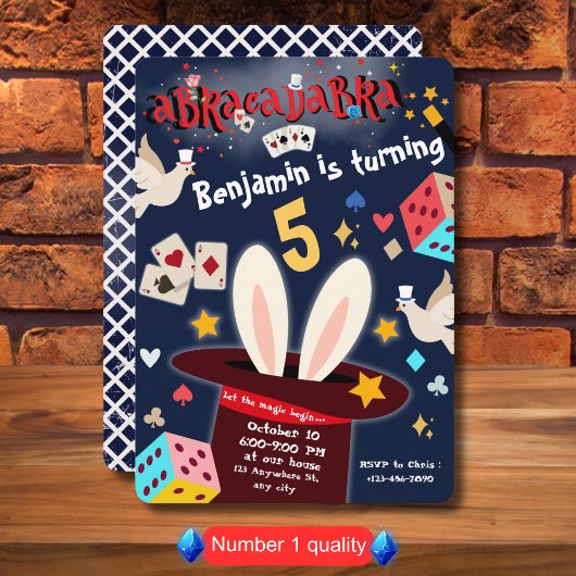 Spectacle magique Invitation de fête d'anniversair