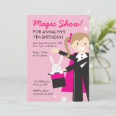 Spectacle magique Invitations de fête d'anniversai (Debout devant)