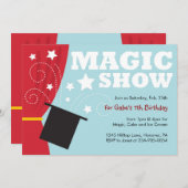 Spectacle magique Invitations de fête d'anniversai (Devant / Derrière)