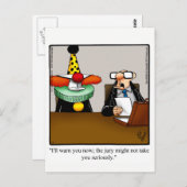 Spectacles de cartes postales pour Humour d'avocat (Devant / Derrière)