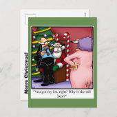 Spectacles de cartes postales pour Humours de Noël (Devant / Derrière)