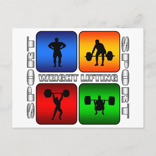 Spectaculair gewicht optillen briefkaart (Voorkant)