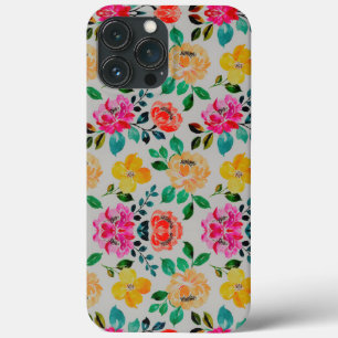 Spectaculaire gekleurde bloemen iPhone 13 pro max hoesje