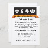 Spectaculaire Halloween-uitnodiging Kaart (Voorkant / Achterkant)