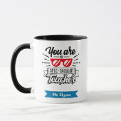 Spectaculaire leraar Funny Pun Teacher Appreciatio Mok (Links)