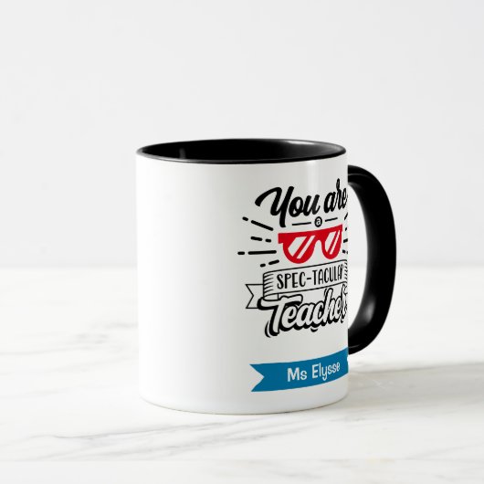 Spectaculaire leraar Funny Pun Teacher Appreciatio Mok (Voorkant rechts)