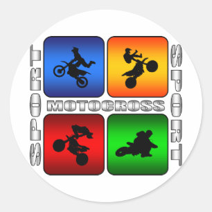 Spectaculaire motocross ronde sticker