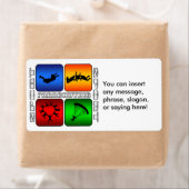 Spectaculaire parachutatie etiket (Insitu)