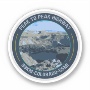 spectaculaire Peak to Peak-route Colorado Rocky Mo Sticker