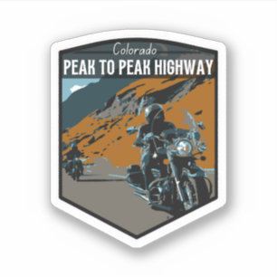 spectaculaire route Peak to Peak Colorado Rocky Mo Sticker