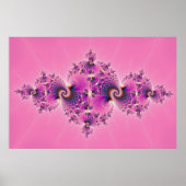 Spectaculaire roze - Fractal Poster (Voorkant)