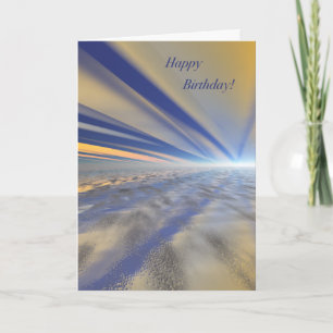Spectaculaire Sunrise Art Happy Birthday Kaart