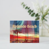 Spectaculaire Sunset Redondo Beach Carte postale (Debout devant)