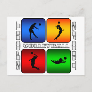 spectaculaire volleybal briefkaart
