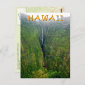 Spectaculaire waterval in Molokai, Hawaii Briefkaart (Voorkant / Achterkant)
