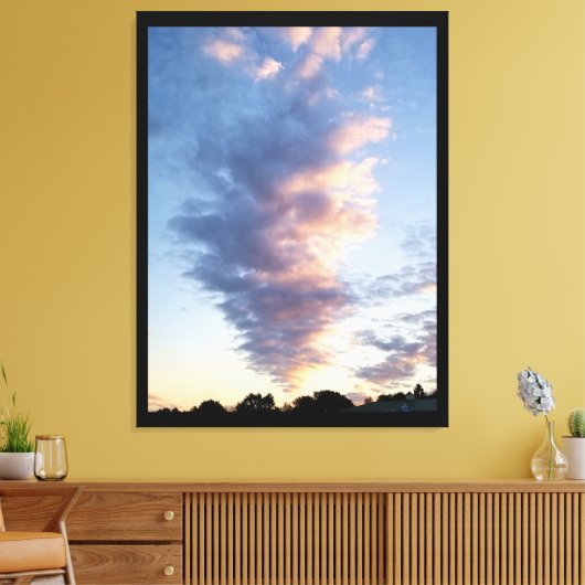 Spectaculaire wolken New Jersey Herfst Sunset Canvas Afdruk (Insitu (Woonkamer))