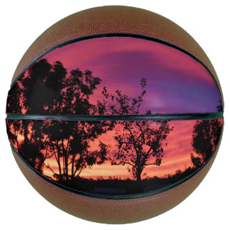 spectaculaire zonsopgang basketbal