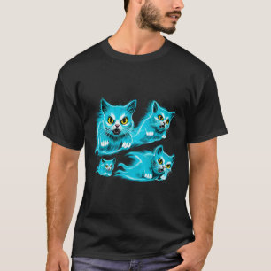 Spectral Cats Halloween Funny Flying Ghost T-shirt
