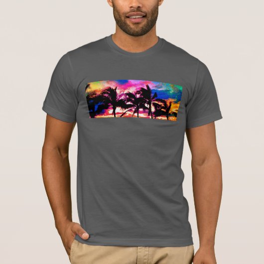 Spectrale palmlijn omhoog t-shirt (Voorkant)