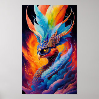 Spectrale peacock - Vibrant en Majestic Poster