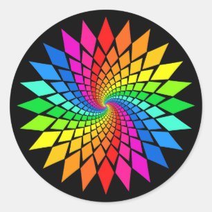 "Spectrale spiraal" Ronde Sticker