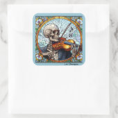 spectrale violist vierkante sticker (Tas)