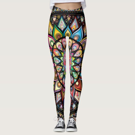 Spectre de couleurs mandala leggings (Devant)