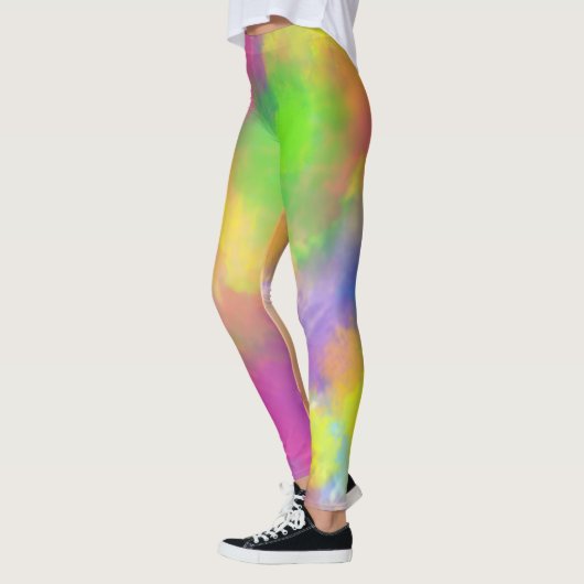 Spectre de feuilles de couleurs roses leggings (Gauche)