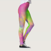 Spectre de feuilles de couleurs roses leggings (Droite)