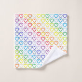 Spectre plus large Coeurs en arc-en-ciel (Gant de toilette)