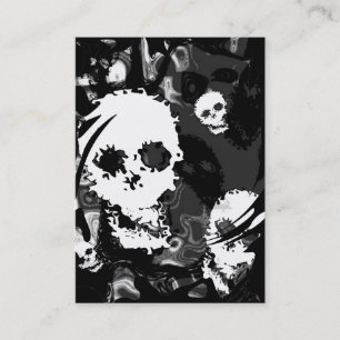 Spectres crâniens B & W carte de visite noir chubb