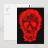 Spectres crâniens Big Skull Red carte postale (Devant / Derrière)
