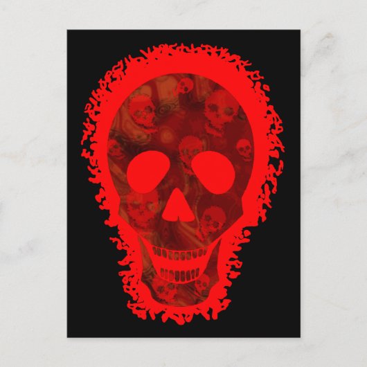 Spectres crâniens Big Skull Red carte postale (Devant)