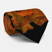 Spectres crâniens cravate pivotante orange (Roulé)