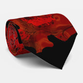 Spectres crâniens cravate tourbillon rouge (Roulé)