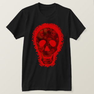 Spectres crâniens Grand crâne T-shirt rouge