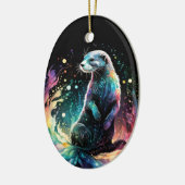 Spectrum Edge: de otters gloeien Keramisch Ornament (Links)